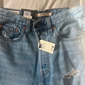 Levi’s Ribcage Ripped High Waist Ankle Straight Leg Jeans